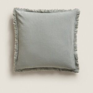 Zara Home Pastel Green Fringe Pillowcases (Set of 2)
